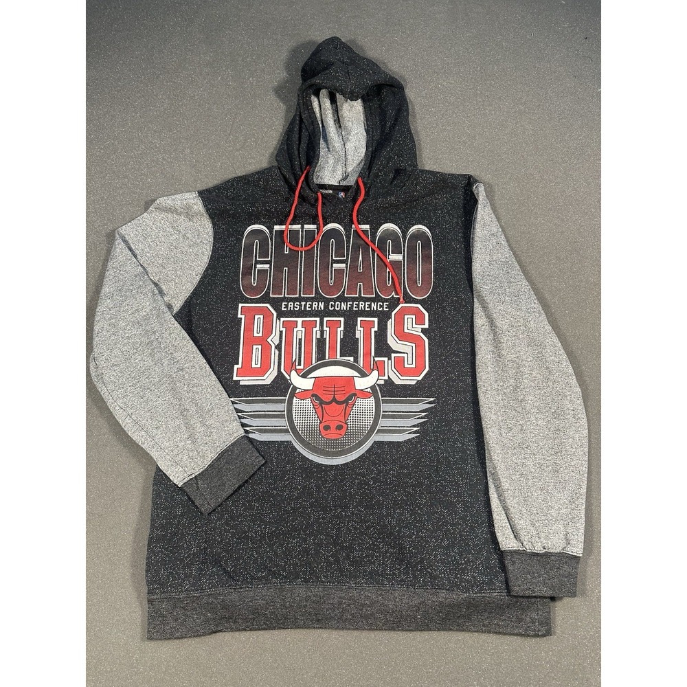 NBA Chicago Bulls Black/Grey/Red XXL Hoodie Bull Graphic